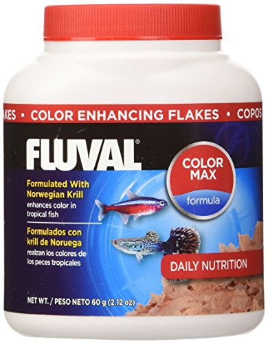 60 جرام Fluval Fluval Colour Enhancing Flakes Fish Food ، 2.12 أونصة
